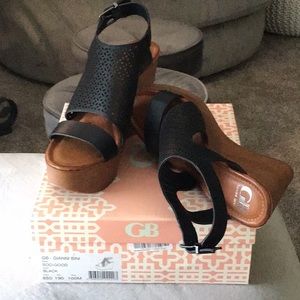 Gianni Bini Black Wedge Sandal